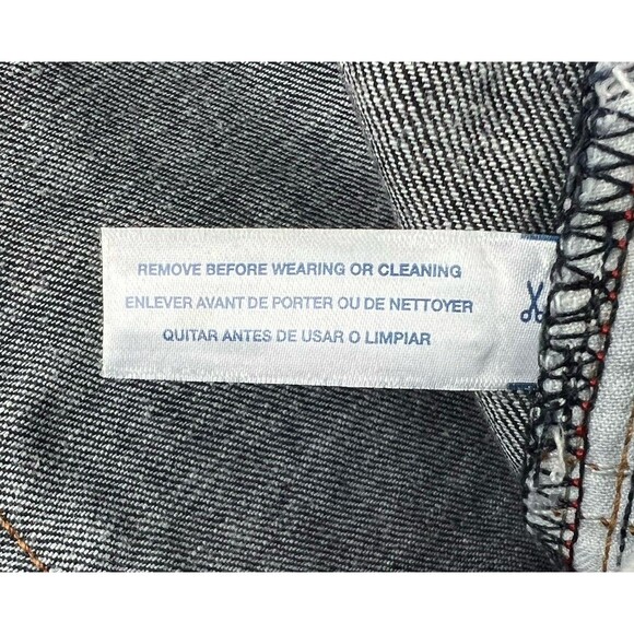 Tommy Hilfiger Mens 34x33 Selvedge Slim Leg Denim Blue Jeans Dark Wash Stretch - Picture 14 of 14